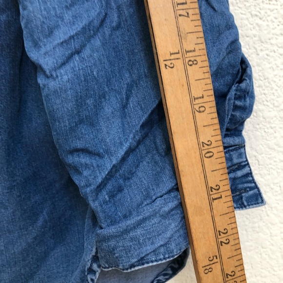 Women's GAP Button Down Chambray Shirt Sz Large L - Picture 7 of 12